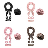 Maxbell Heatless Hair Curling Headband Portable Gift Comfortable Long Hair Curl Wrap Black