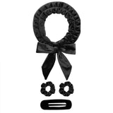 Maxbell Heatless Hair Curling Headband Portable Gift Comfortable Long Hair Curl Wrap Black