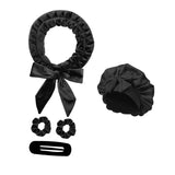 Maxbell Heatless Hair Curling Headband Portable Gift Comfortable Long Hair Curl Wrap Black