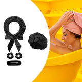 Maxbell Heatless Hair Curling Headband Portable Gift Comfortable Long Hair Curl Wrap Black