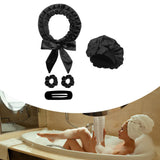 Maxbell Heatless Hair Curling Headband Portable Gift Comfortable Long Hair Curl Wrap Black