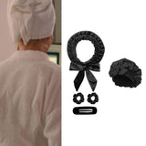 Maxbell Heatless Hair Curling Headband Portable Gift Comfortable Long Hair Curl Wrap Black