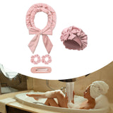Maxbell Heatless Hair Curling Headband Portable Gift Comfortable Long Hair Curl Wrap Light Pink