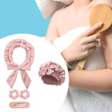 Maxbell Heatless Hair Curling Headband Portable Gift Comfortable Long Hair Curl Wrap Light Pink