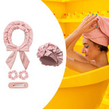 Maxbell Heatless Hair Curling Headband Portable Gift Comfortable Long Hair Curl Wrap Light Pink