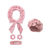 Maxbell Heatless Hair Curling Headband Portable Gift Comfortable Long Hair Curl Wrap Dark Pink