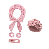 Maxbell Heatless Hair Curling Headband Portable Gift Comfortable Long Hair Curl Wrap Dark Pink