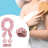 Maxbell Heatless Hair Curling Headband Portable Gift Comfortable Long Hair Curl Wrap Dark Pink