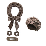 Maxbell Heatless Hair Curling Headband Portable Gift Comfortable Long Hair Curl Wrap Brown
