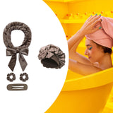 Maxbell Heatless Hair Curling Headband Portable Gift Comfortable Long Hair Curl Wrap Brown