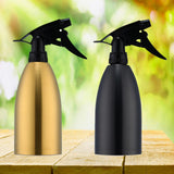 Maxbell Stainless Steel Spraying Bottle 500ml Hand Spray Bottle for Lawn Garden Home Gold