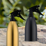 Maxbell Stainless Steel Spraying Bottle 500ml Hand Spray Bottle for Lawn Garden Home Gold
