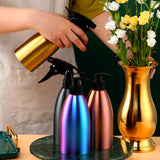 Maxbell Stainless Steel Spraying Bottle 500ml Hand Spray Bottle for Lawn Garden Home Gold