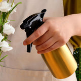 Maxbell Stainless Steel Spraying Bottle 500ml Hand Spray Bottle for Lawn Garden Home Gold