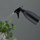 Maxbell Stainless Steel Spraying Bottle 500ml Hand Spray Bottle for Lawn Garden Home Black