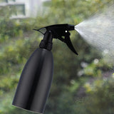 Maxbell Stainless Steel Spraying Bottle 500ml Hand Spray Bottle for Lawn Garden Home Black