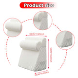 Maxbell Bed Wedge Pillow Back Support Removable Washable Cover Large Elevated Pillow White