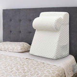 Maxbell Bed Wedge Pillow Back Support Removable Washable Cover Large Elevated Pillow White