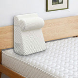 Maxbell Bed Wedge Pillow Back Support Removable Washable Cover Large Elevated Pillow White
