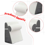 Maxbell Bed Wedge Pillow Back Support Removable Washable Cover Large Elevated Pillow White Gray