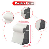Maxbell Bed Wedge Pillow Back Support Removable Washable Cover Large Elevated Pillow White Gray