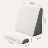 Maxbell Bed Wedge Pillow Back Support Removable Washable Cover Large Elevated Pillow White Gray