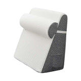 Maxbell Bed Wedge Pillow Back Support Removable Washable Cover Large Elevated Pillow White Gray