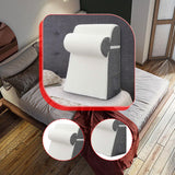 Maxbell Bed Wedge Pillow Back Support Removable Washable Cover Large Elevated Pillow White Gray