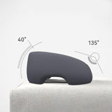 Maxbell Face Down Pillow Support Pillow Breathable Prone Pillow for Plane Salons SPA Dark Grey