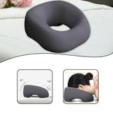 Maxbell Face Down Pillow Support Pillow Breathable Prone Pillow for Plane Salons SPA Dark Grey