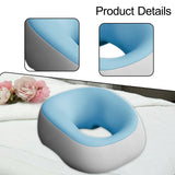 Maxbell Face Down Pillow Support Pillow Breathable Prone Pillow for Plane Salons SPA Light Blue Grey