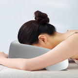 Maxbell Face Down Pillow Support Pillow Breathable Prone Pillow for Plane Salons SPA Light Blue Grey