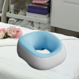 Maxbell Face Down Pillow Support Pillow Breathable Prone Pillow for Plane Salons SPA Light Blue Grey