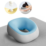 Maxbell Face Down Pillow Support Pillow Breathable Prone Pillow for Plane Salons SPA Light Blue Grey