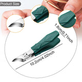 Maxbell Slanted Curved Nail Clippers Wide Mouth for Thick Toenails Men Women Seniors Green