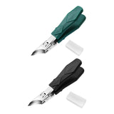 Maxbell Slanted Curved Nail Clippers Wide Mouth for Thick Toenails Men Women Seniors Green