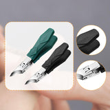 Maxbell Slanted Curved Nail Clippers Wide Mouth for Thick Toenails Men Women Seniors Green