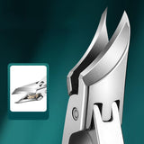 Maxbell Slanted Curved Nail Clippers Wide Mouth for Thick Toenails Men Women Seniors Green