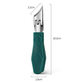 Maxbell Slanted Curved Nail Clippers Wide Mouth for Thick Toenails Men Women Seniors Green