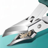 Maxbell Slanted Curved Nail Clippers Wide Mouth for Thick Toenails Men Women Seniors Green