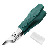 Maxbell Slanted Curved Nail Clippers Wide Mouth for Thick Toenails Men Women Seniors Green