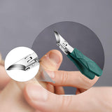 Maxbell Slanted Curved Nail Clippers Wide Mouth for Thick Toenails Men Women Seniors Green
