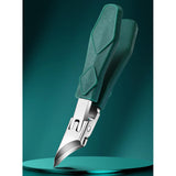 Maxbell Slanted Curved Nail Clippers Wide Mouth for Thick Toenails Men Women Seniors Green