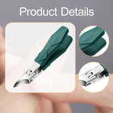 Maxbell Slanted Curved Nail Clippers Wide Mouth for Thick Toenails Men Women Seniors Green
