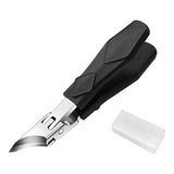 Maxbell Slanted Curved Nail Clippers Wide Mouth for Thick Toenails Men Women Seniors Black