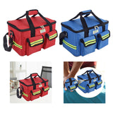 Maxbell First Aid Bag Empty 14.17x8.66x8.66inch Emergency Bag for Car Camping Hiking Red