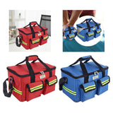 Maxbell First Aid Bag Empty 14.17x8.66x8.66inch Emergency Bag for Car Camping Hiking Red