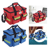 Maxbell First Aid Bag Empty 14.17x8.66x8.66inch Emergency Bag for Car Camping Hiking Red