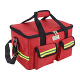 Maxbell First Aid Bag Empty 14.17x8.66x8.66inch Emergency Bag for Car Camping Hiking Red