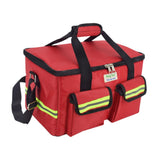 Maxbell First Aid Bag Empty 14.17x8.66x8.66inch Emergency Bag for Car Camping Hiking Red